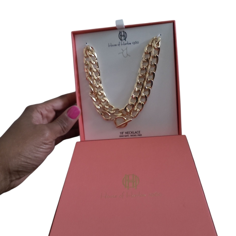 House of Harlow 1960 Gold Chain Necklace - Picture 8 of 9
